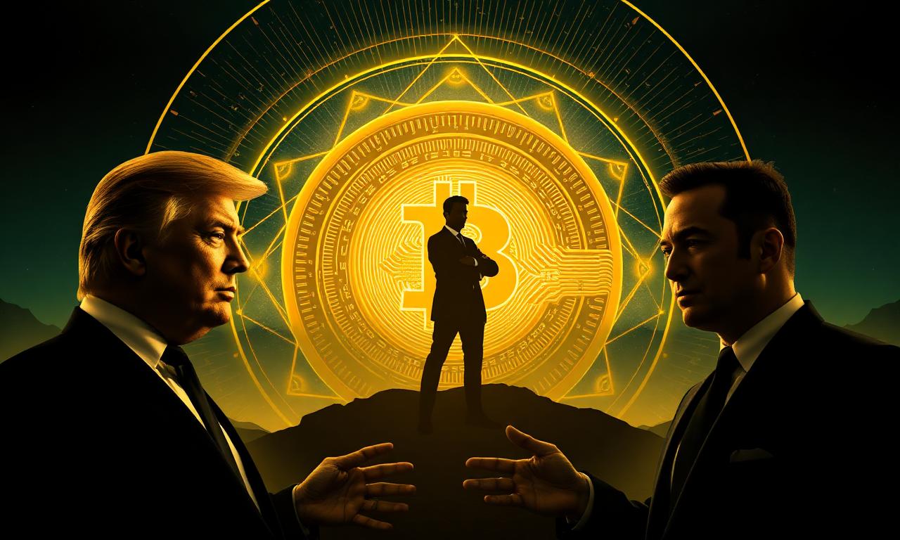 GoldenEye BTC — Trump, Musk and Agent 007 holding Bitcoin